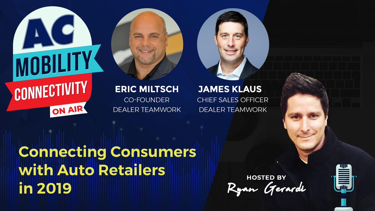 AutoConverse's tweet photo. [PODCAST] Merchandising, Personalization, and Optimization in Auto Retail featuring Eric Miltsch @emiltsch and James Klaus from @dealerteamwork1 https://t.co/4CdpA9MarV https://t.co/nrgSCDB1x2