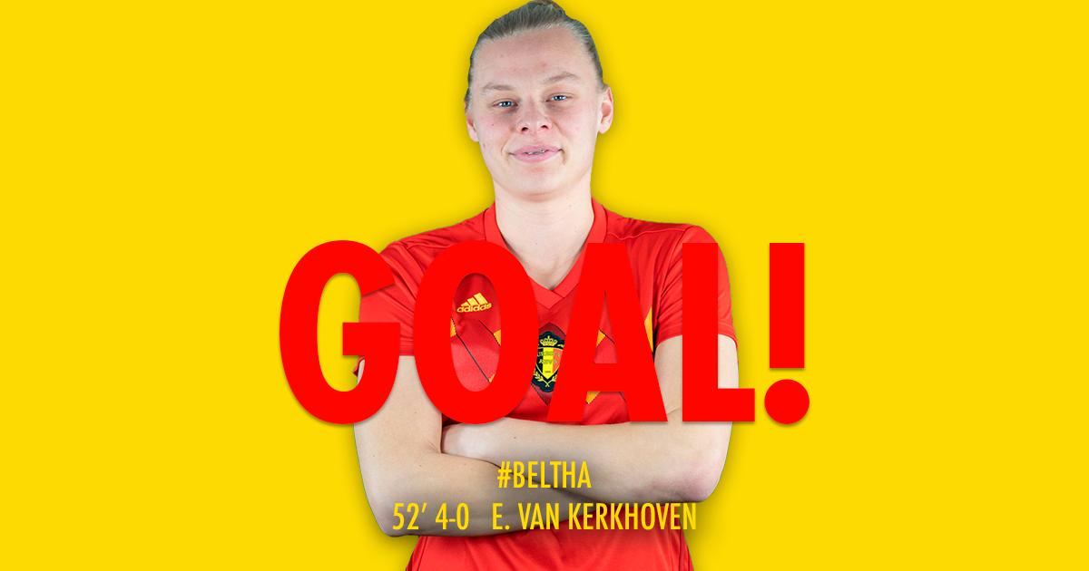BelRedFlames's tweet photo. 52' ⚠️ HATTRICK ALERT ⚠️ What a day for @E_VanKerkhoven! 💪 It's 4️⃣-0️⃣ #BELTHA #COMEONBELGIUM 🇧🇪 https://t.co/675wS5auIr