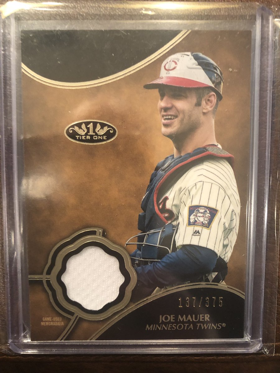 tlschwerz's tweet image. It’s June 1st and the #MNTwins already look like Postseason front runners!

His big weekend is coming soon, but you can win today. RT for a chance to nab this 2019 @Topps Tier One Joe Mauer relic card.

Must be following to win.