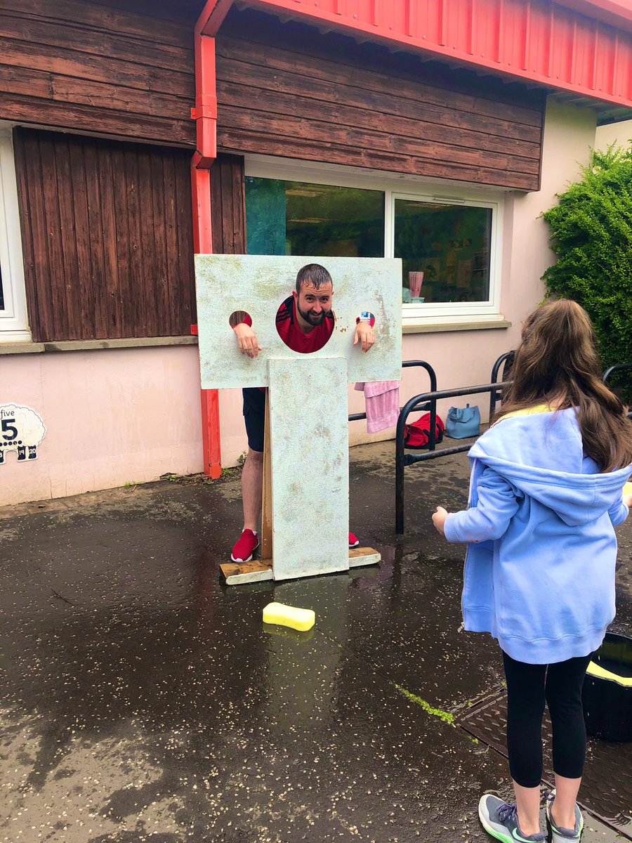 EastCraigsPS's tweet photo. The summer fair is in full swing here at EC! #soakMrSmith #humanfruitmachine 🍌🍍🥥💦 https://t.co/ZDfXas7QwJ