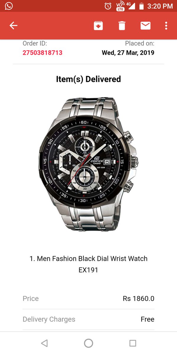 men fashion black dial wrist watch ex191