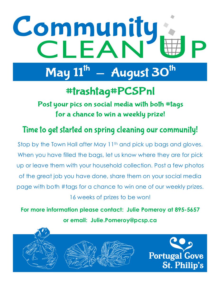 Clean up your community for a chance to win some awesome weekly prizes!

Share your photos using both #PCSPnl and #TrashTag or send them to julie.pomeroy@pcsp.ca to enter.

More: pcsp.ca/community-clea…