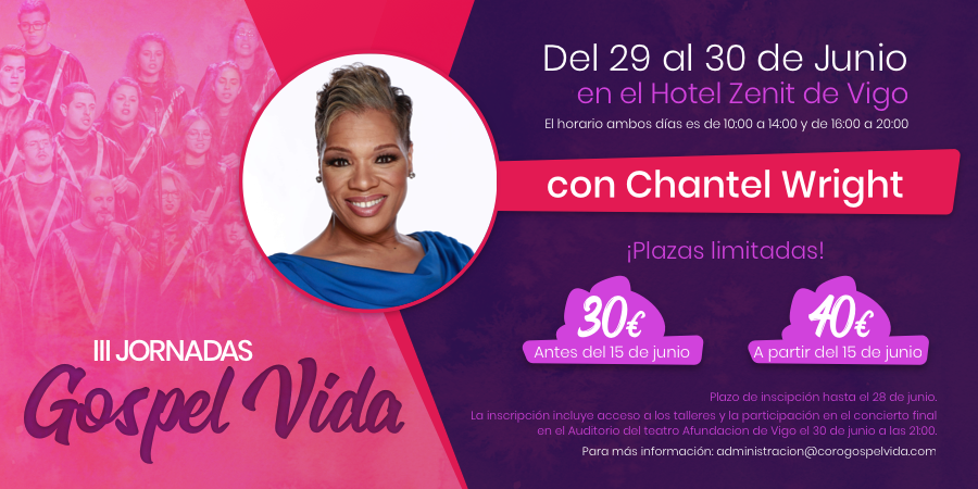 CoroGospelVida's tweet photo. Ya están aquí las III Jornadas Gospel Vida. ¡No te lo puedes perder!

+INFO e INSCRIPCIONES: https://t.co/UfHEOV8t0x https://t.co/cMcKD1E3ST