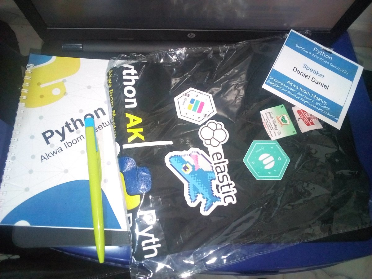 POUNLARS's tweet image. Just concluded session, of introducing Python. Next is the machine learning session, am poised to learn much. And....I got my swags 😍 💃 if you ain't here 👇, you're missing out on the wave. @PythonAkwaIbom @kodehauz @ThePSF @digitalocean @elastic #PythonAkwaIbomMeetup