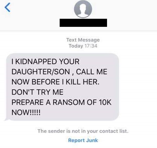 SingaporePolice's tweet photo. POLICE ADVISORY ON SMSES CLAIMING KIDNAP OF LOVED ONES
 
The Police have received numerous reports from members of the public informing that they have received SMSes (Short Message Service) claiming that their loved ones had been kidnapped. https://t.co/gthAH0D4ii