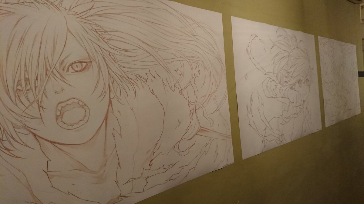 どろろ原画展 魂の鼓動』2日目。昨日よりじっくり見られた。浅田先生