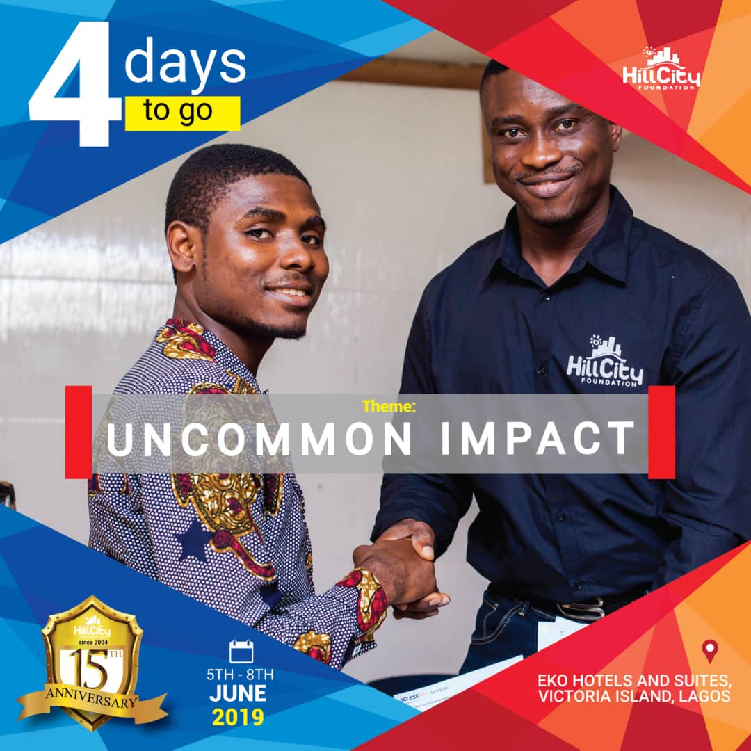 HCF_NG's tweet photo. 4 days closer! It's almost here! Anticipate!
#HCF15thAnniversary
#UncommonImpact
#AddingValueToLives https://t.co/zSyxH6478D
