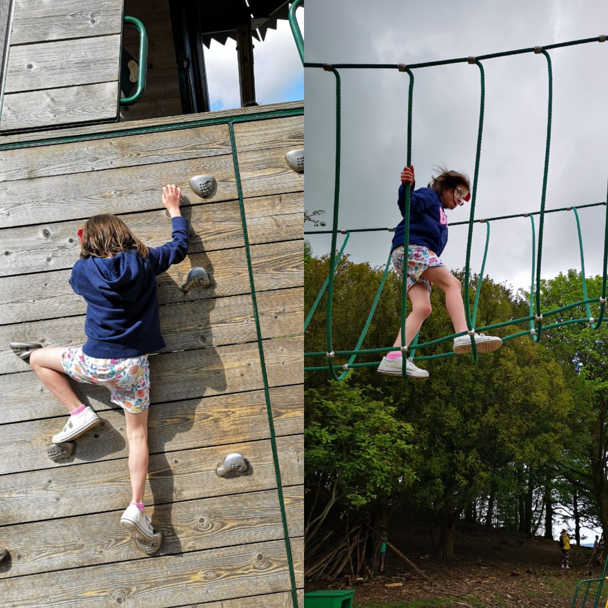 west_stacie's tweet photo. Braving the heights and tackling the big climbing wall and frame in the playground! #brave #nofear #littleclimber #HalfTerm @stgeorgesce https://t.co/VG86X4lKLJ