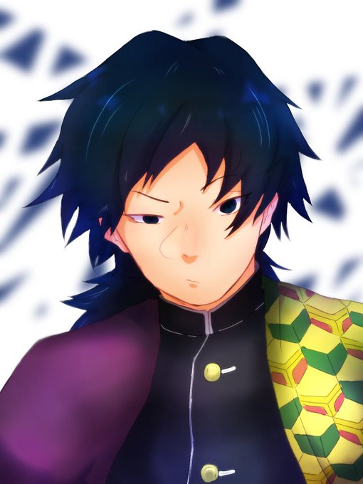 すたたさんがTwitterに投稿した冨岡義勇(鬼滅の刃)のイラスト。