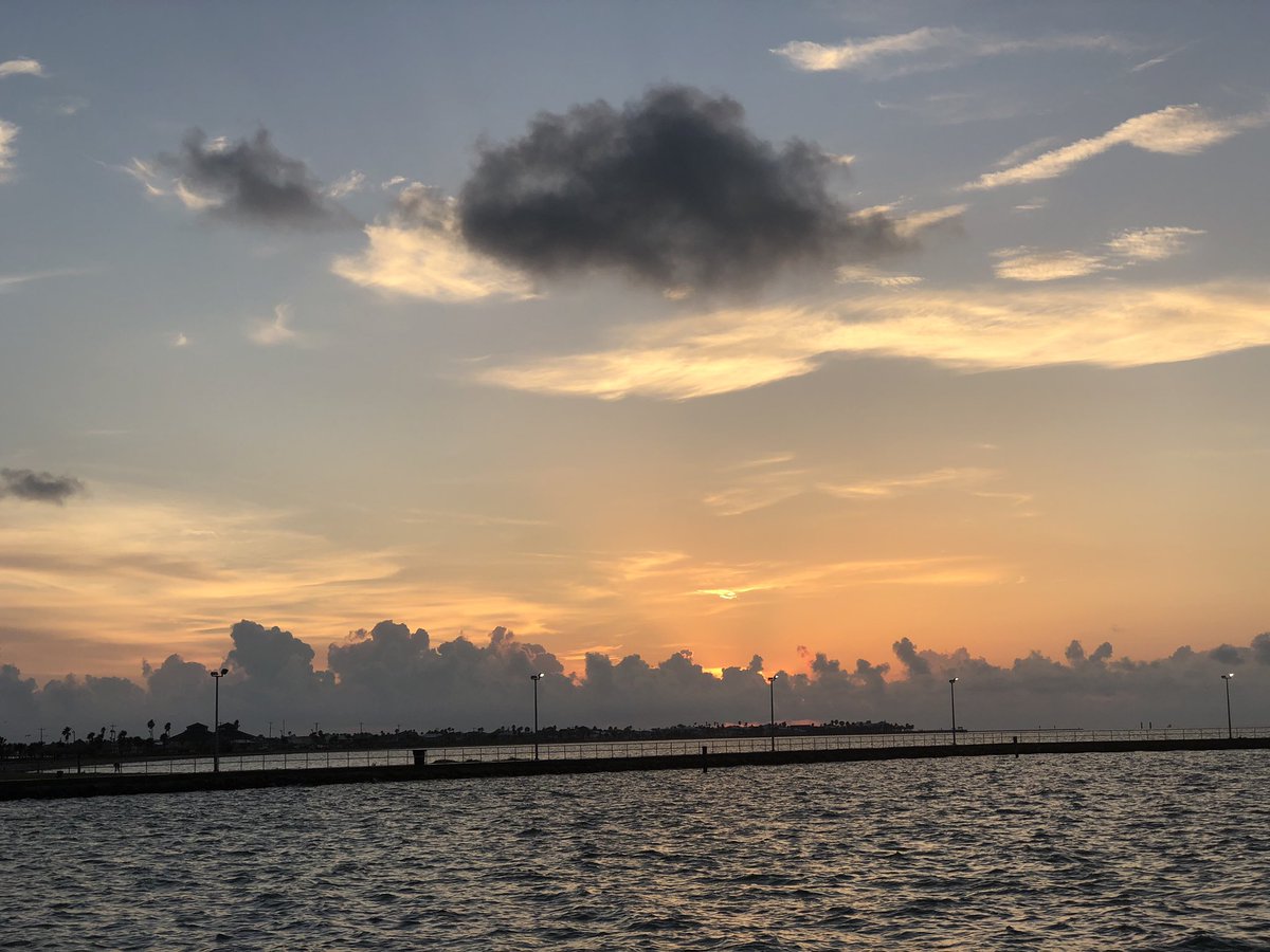 What a breathtaking view to start my vacation. Watching the sun ☀️ rise in Rockport,Tx,