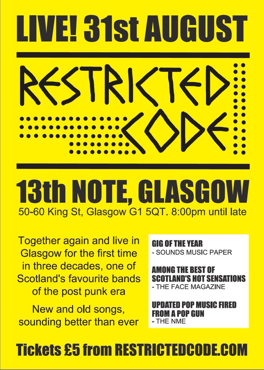 Tickets on sale now! :)  restrictedcode.com