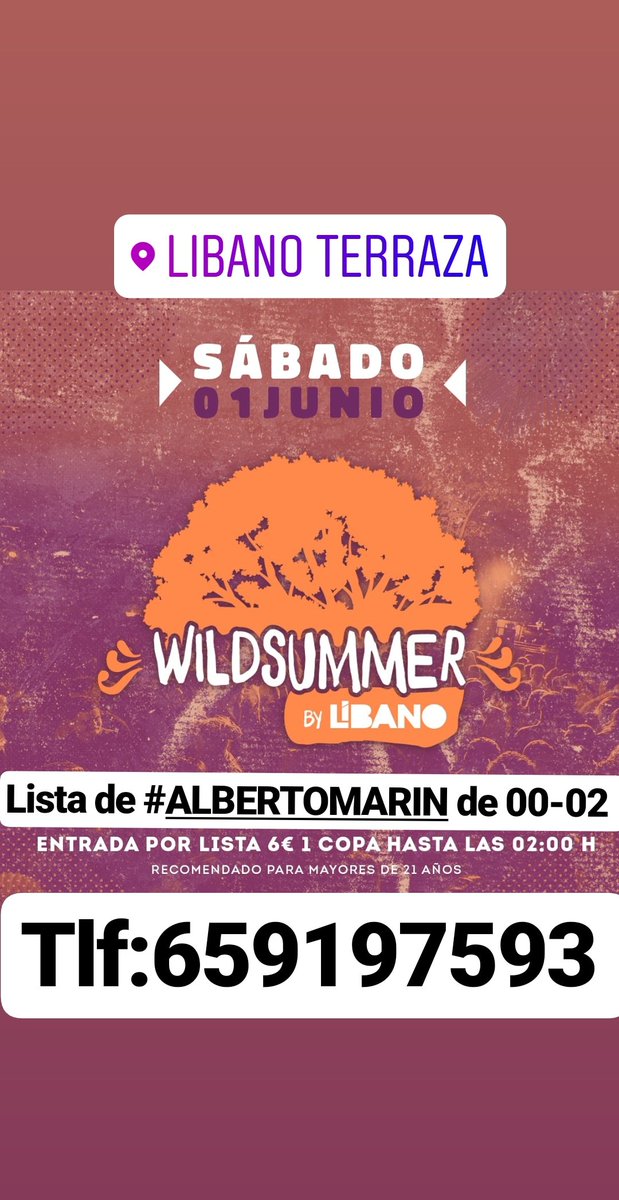 AlbertoMarin86's tweet photo. ✔#Sábado en #terrazalibano! Descubre las sorpresas que tenemos preparadas!
.
♦️♦️LISTA de #ALBERTOMARIN de 00-02-- 6€ con una copa!
.
❌Tlf:659197593 #libanosevilla #libanokiosko #libanonoches #libaneando  #sevillasale #sevillanoche #terrazasevilla #terrazaverano #sevillaverano https://t.co/i1SUo8C2KF