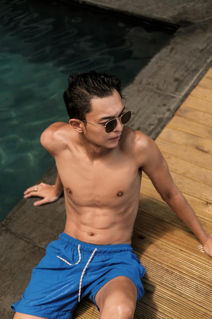 swim trunks in store