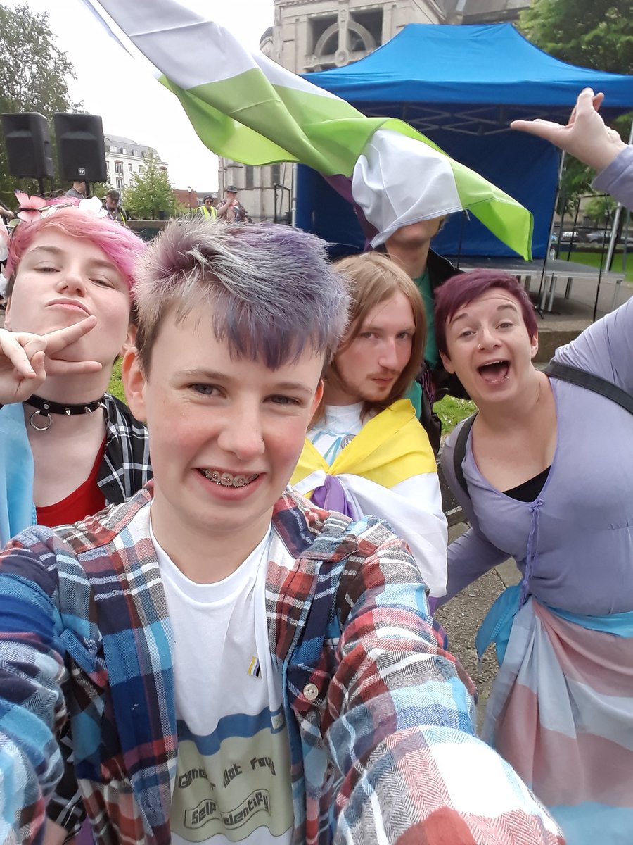 DubTrans's tweet photo. We are at @transprideni :-) Our co-founder Ollie spoken about the need to build a cross community trans rights movement that is linked with the struggle for abortion rights and marriage equality!! https://t.co/RyHzCGLTps