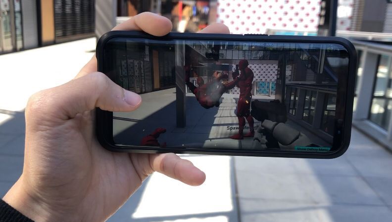 BulletTimeAR's tweet photo. Slow motion gunplay... anywhere.
#bulletTimeAR
#fpsgames #fpsAR #arFPS #AR #augmentedreality #screenshotsaturday #gamedev #unrealdev #arkit #arcore https://t.co/9s4U14iNUJ
