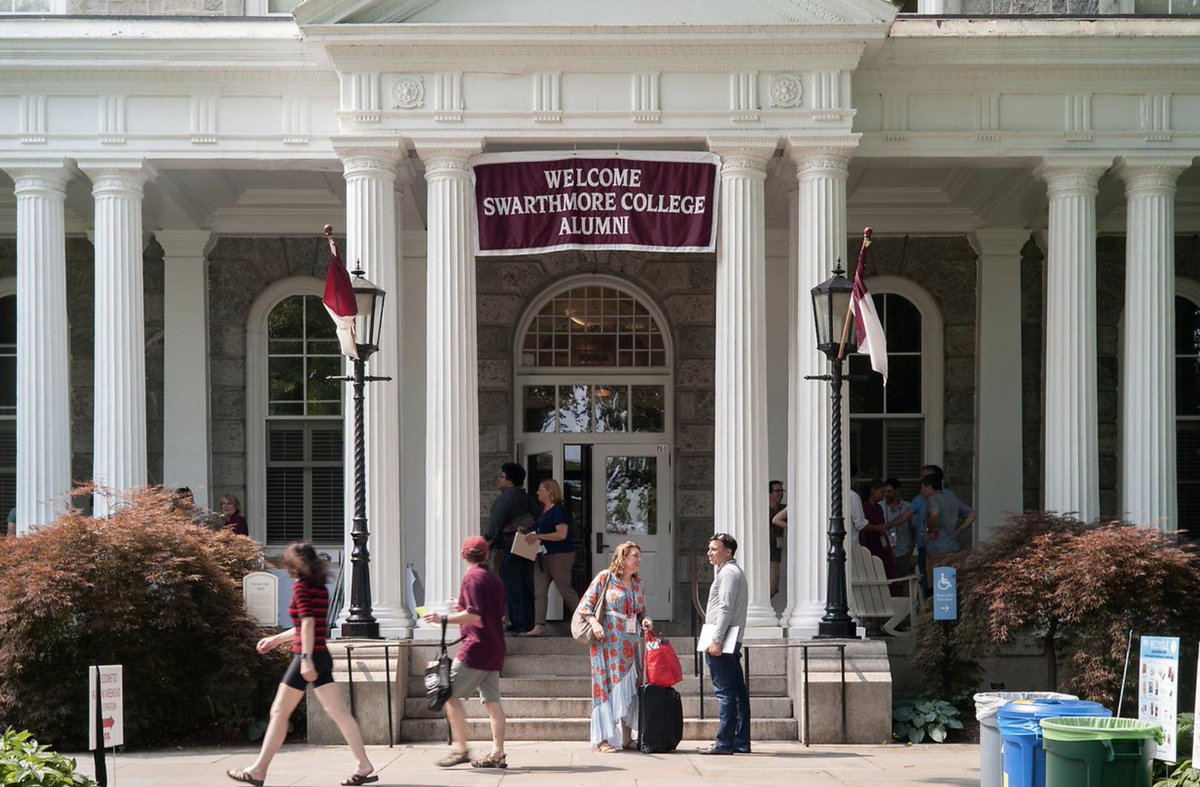 Good morning, #SwatAlum Weekend! Registration is open from 8 a.m.–8 p.m. in Parrish Hall, Shane Student Lounge. It's a beautiful day to come home to Swarthmore! 😍