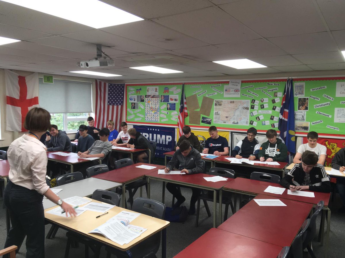 sandbachhistory's tweet photo. Great turn out for the Y11 Crime and Punishment revision session today. Two days to go...keep up the hard work boys! (After the football, of course!) @Yr11SandbachSch https://t.co/mKa0qN1ncR