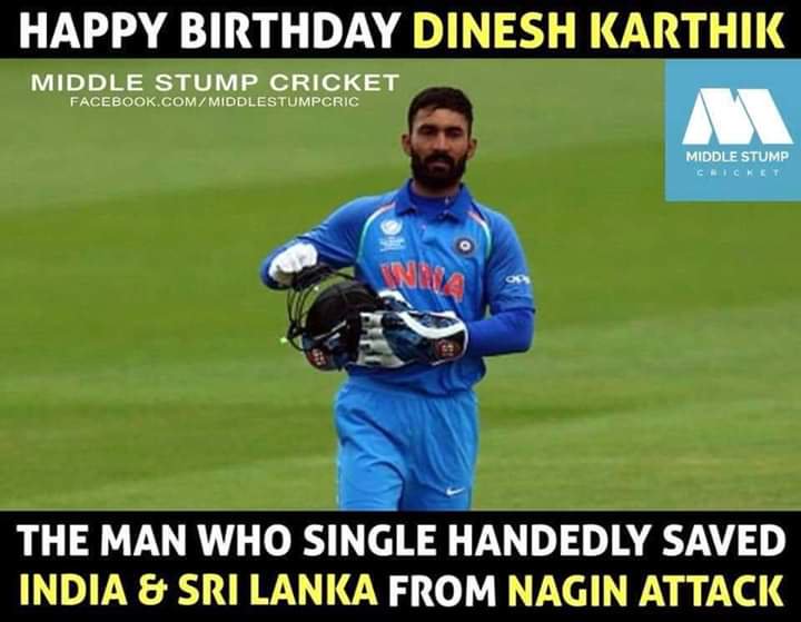 Happy birthday dinesh karthik enjoy life 