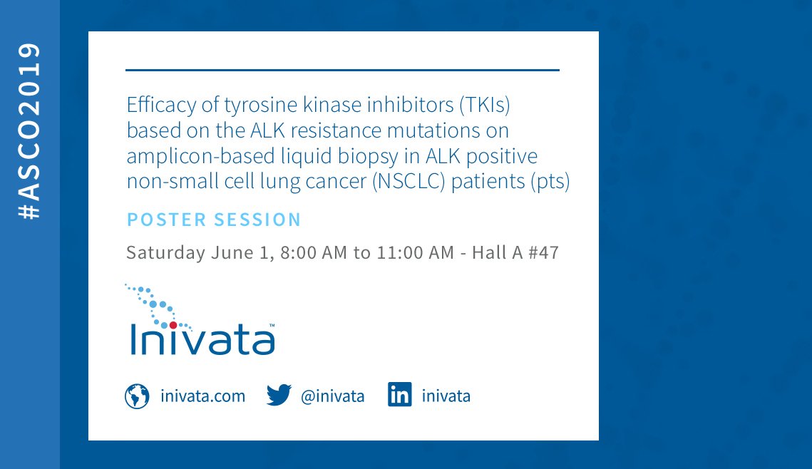 Presenting new data this morning #ASCO19, Hall A, poster #47. Please stop by and find out how we are working with our partner <a href="/GustaveRoussy/">Gustave Roussy</a> to utilize #liquidbiopsy to improve #cancercare for #NSCLC patients