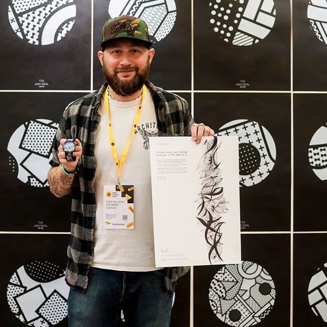 arty_stew's tweet photo. Me and winning design, winning myself an awesome Sony FES Watch at D&AD Fest last week. A great few days topped off with my design winning me an awesome watch. Big thanks for choosing my design @sony @fashionentertainmentsuk
.
.
#Sony #feswatchu #dandad1… https://t.co/BYw1EhT0L8 https://t.co/fPRChJUSMr