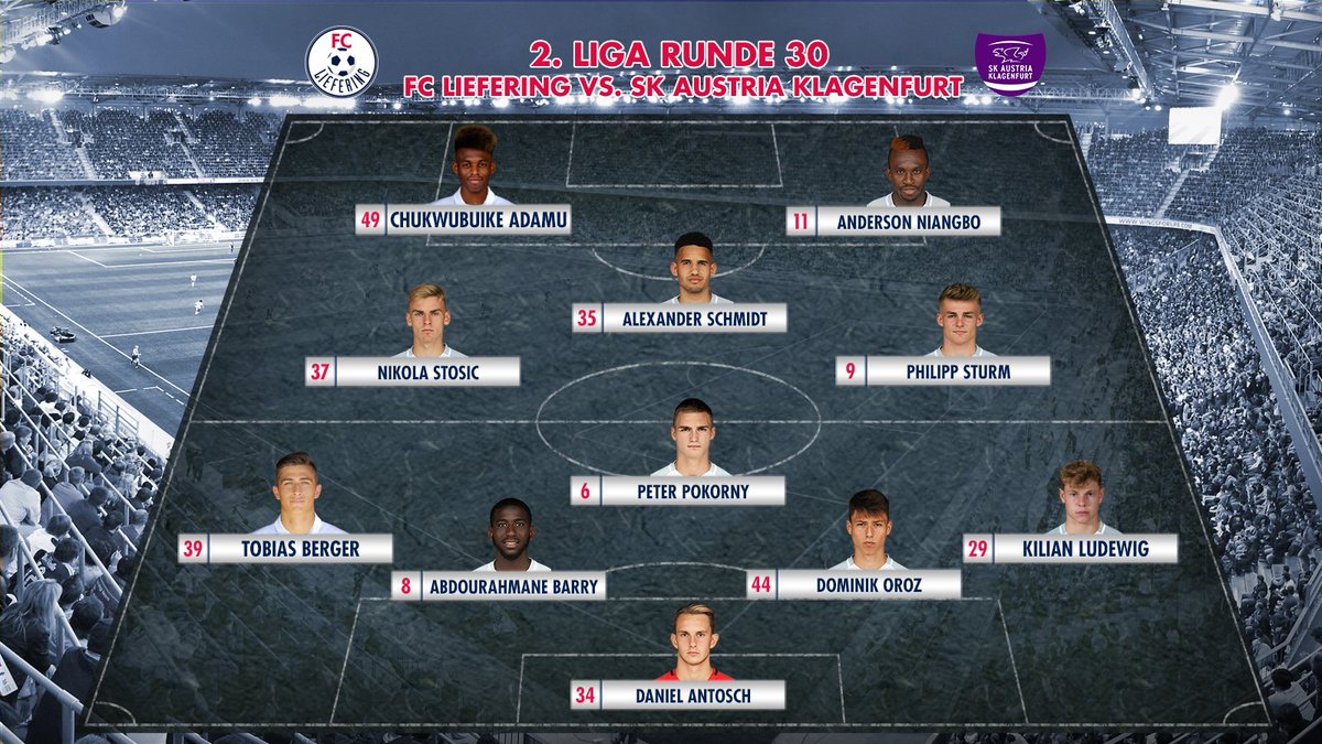 FCLiefering's tweet photo. Unsere Aufstellung vs. Austria #Klagenfurt. #FCLKLA https://t.co/YDspdfWsry