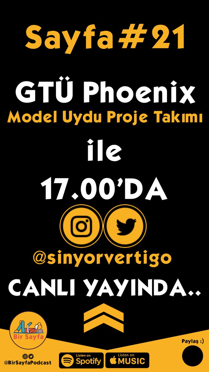 SosyalGozlukCom's tweet photo. 17.00’da @GTUPhoenixTeam ile @BirSayfa Canlı Yayında Olacak😎✌️Canlı yayına bekleniyorsunuz :) Sorularınızı hazırlayın☺️ https://t.co/wA34AOP3S0