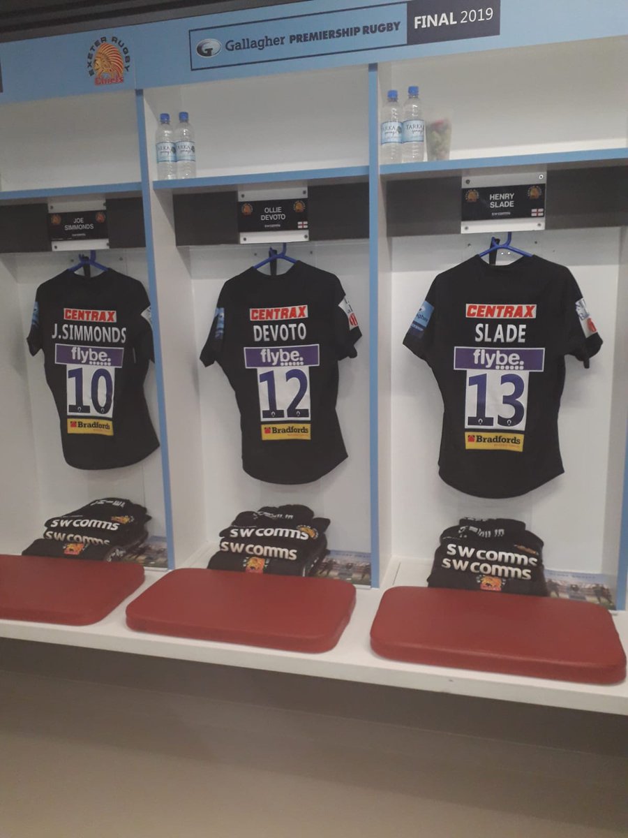 Almost time to get ready! Here's behind the scenes of the <a href="/ExeterChiefs/">Exeter Chiefs</a> &amp; <a href="/Saracens/">Saracens Rugby Club</a> dressing rooms! #GallagherPremFinal🏉🏆