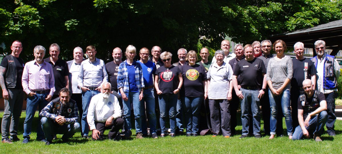 All the European motorcyclists' representatives present the FEMA Springmeeting 2019 in Prague.

Photograph by Wim Taal.