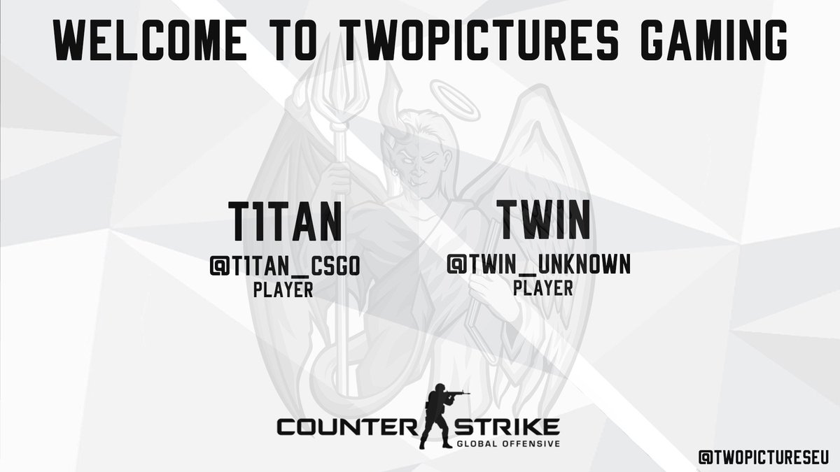 TwoPicturesEU's tweet photo. [#Announcement] [1/3]

We would like to introduce you to our "new" #CSGO Roster! 🥳

🇩🇪@Sl4sh_3z
🇳🇱@dragoneyecsgo 
🇳🇱@NeusaapMeister
🇩🇪@T1TAN_CSGO 
🇩🇰@twin_unknown 

Coach:
🇧🇪@Tome_CS 

#gotpg #welcome https://t.co/8wpp4ZEWPh