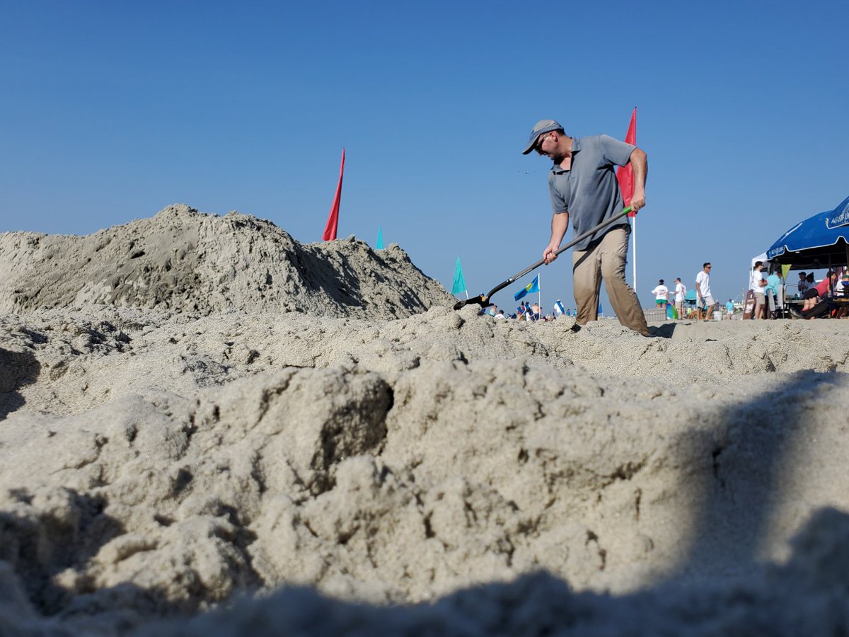 Patriots_Point's tweet photo. Here we go! Operation #SandyShip is on at @IOPCity on Front Beach. @Piccolo_Spoleto Sand Sculpting contest. https://t.co/6DBO3yK6tG