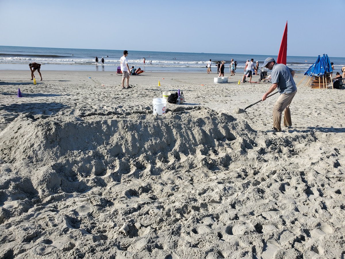 Patriots_Point's tweet photo. Here we go! Operation #SandyShip is on at @IOPCity on Front Beach. @Piccolo_Spoleto Sand Sculpting contest. https://t.co/6DBO3yK6tG