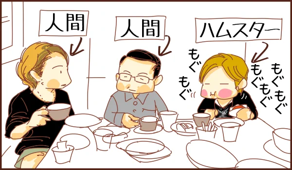 ■ぶんぶぶん感想
前かがみになってモグモグ本気食いしてる小動物がいて可愛かったです。光ちゃんが撮影したジョニ男さんのお写真が花マルでした。 