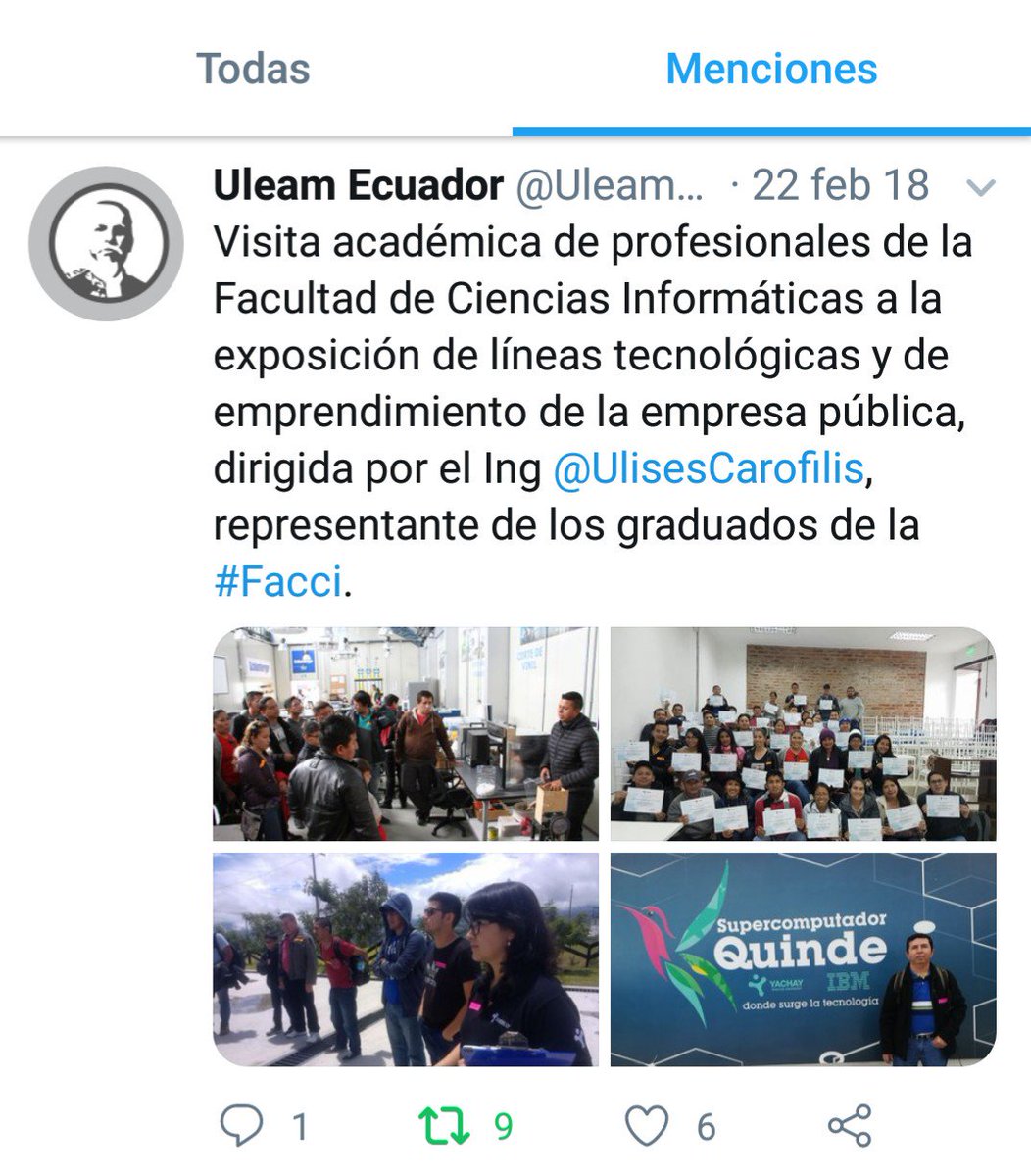UlisesCarofilis's tweet photo. Recordando la visita a @CiudadYachay ciudad del conocimiento, @THEBIGTAZ @chaconjonathan3 @bravo_luber @FreddyGuilln5 @UleamEcuador trabajamos en una nueva visita académica para este Mes de Junio. https://t.co/VJAQfLYybH