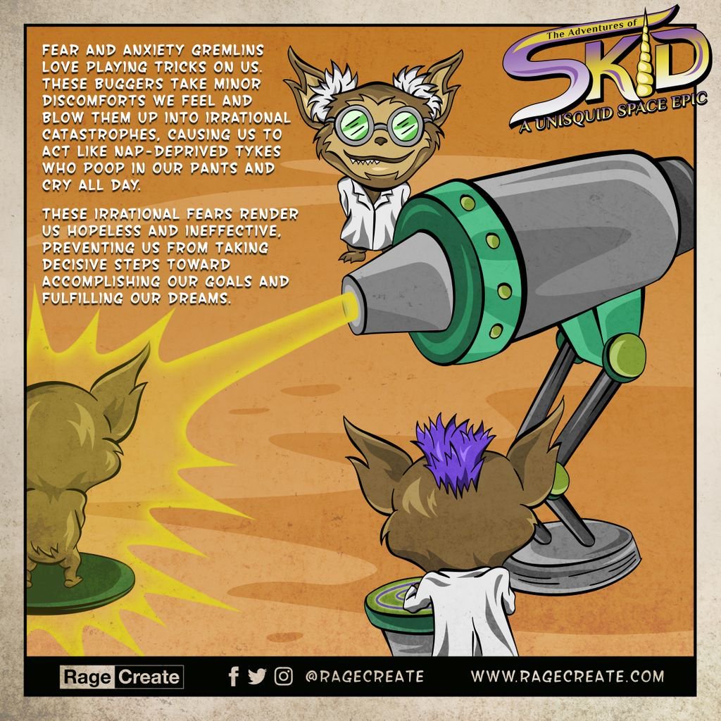 ragecreate's tweet photo. The nefarious gremlin horde is up to no good! ๐๐๐ฟ Will Skid and the Unisquids ๐ฆ find a way to foil this gremlin trap!? Is there a way to overcome our giant fears and worries? Find out in Volume 2 of the Adventures of Skid! https://t.co/5pNBSnJKf5 โฆ @supportcomics #ragecreate https://t.co/qoNqHMuvuV