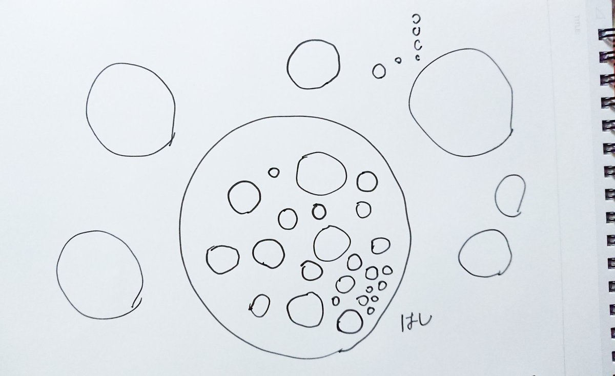 フリーハンドで正円が描けるかどうか友達と競った結果がこれだよ 