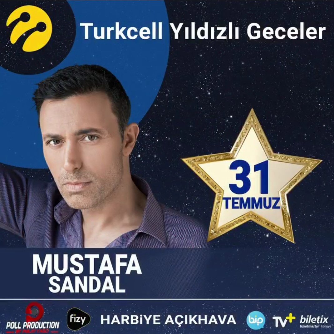 mustinetciler's tweet photo. Evettt İSTANBUL 🤗😎 Mustafa Sandal yıllar sonra ilk defa 31 Temmuzda Harbiye Açık Hava Sahnesinde biletler biletix'te 🕺💃🎶🎤https://t.co/dAqn9zFSNk @mustinetnet  @tekinonal @PolatYagci https://t.co/VT4gCsf2Fq