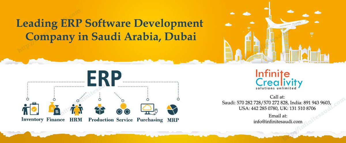 SaudiInfinite's tweet photo. @SaudiInfinite's @TechCloudERP system regulates the entire #business strategies with a suite of #softwaremodules in all the areas of business. It is used as a desirable link to enhance #integration between all functional areas.
https://t.co/OeiExVOKof
+966570282728,+918919439603 https://t.co/gwwD3uvHun