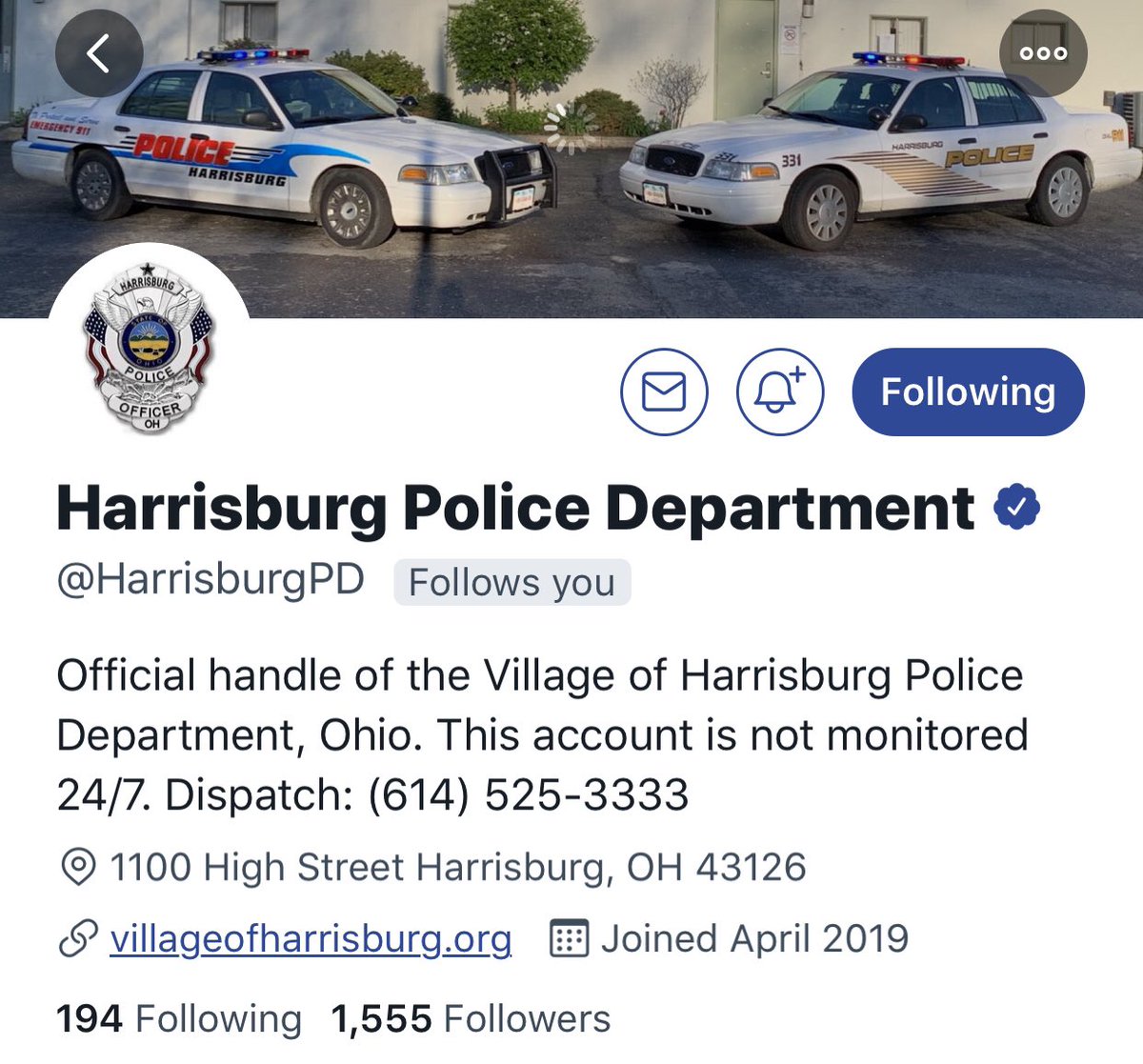 Hey, <a href="/HarrisburgPD/">Harrisburg Police Department, OH</a>...

Welcome to the club!! #verified