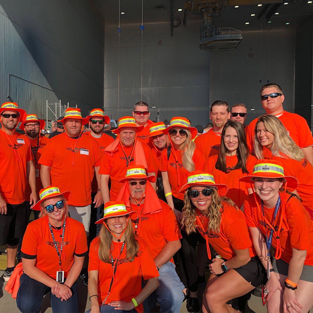 Ergodyne's tweet photo. It ain't a drag- Team Tenacious at this year's @Delta Jet Drag for the American Cancer Society.  
•
#BeTenacious #Ergodyne #Safety #JetDrag https://t.co/Wy68W96svN