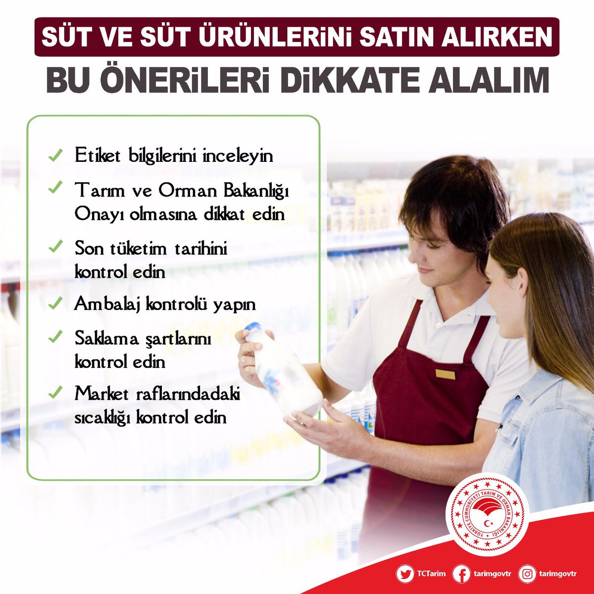 Süt Sektörünü “Stratejik Bir Sektör” olarak değerlendiriyoruz. 

İç piyasada yerli ve yeterli üretimi, dış piyasada ise ihracat bazlı büyümeyi ve 2023 yılında “24 Milyon Ton Süt” üretmeyi hedefliyoruz.