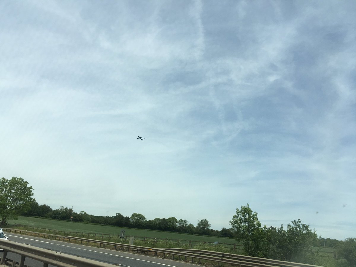 Is #trump in the uk already two days ahead of the declared visit? #trumpconspiracy #trumpatstanstead Whether preparation or the anti-Christ himself, there was an accident a mile behind as a large American war plane took off overhead... #torypartyleadership #carnage