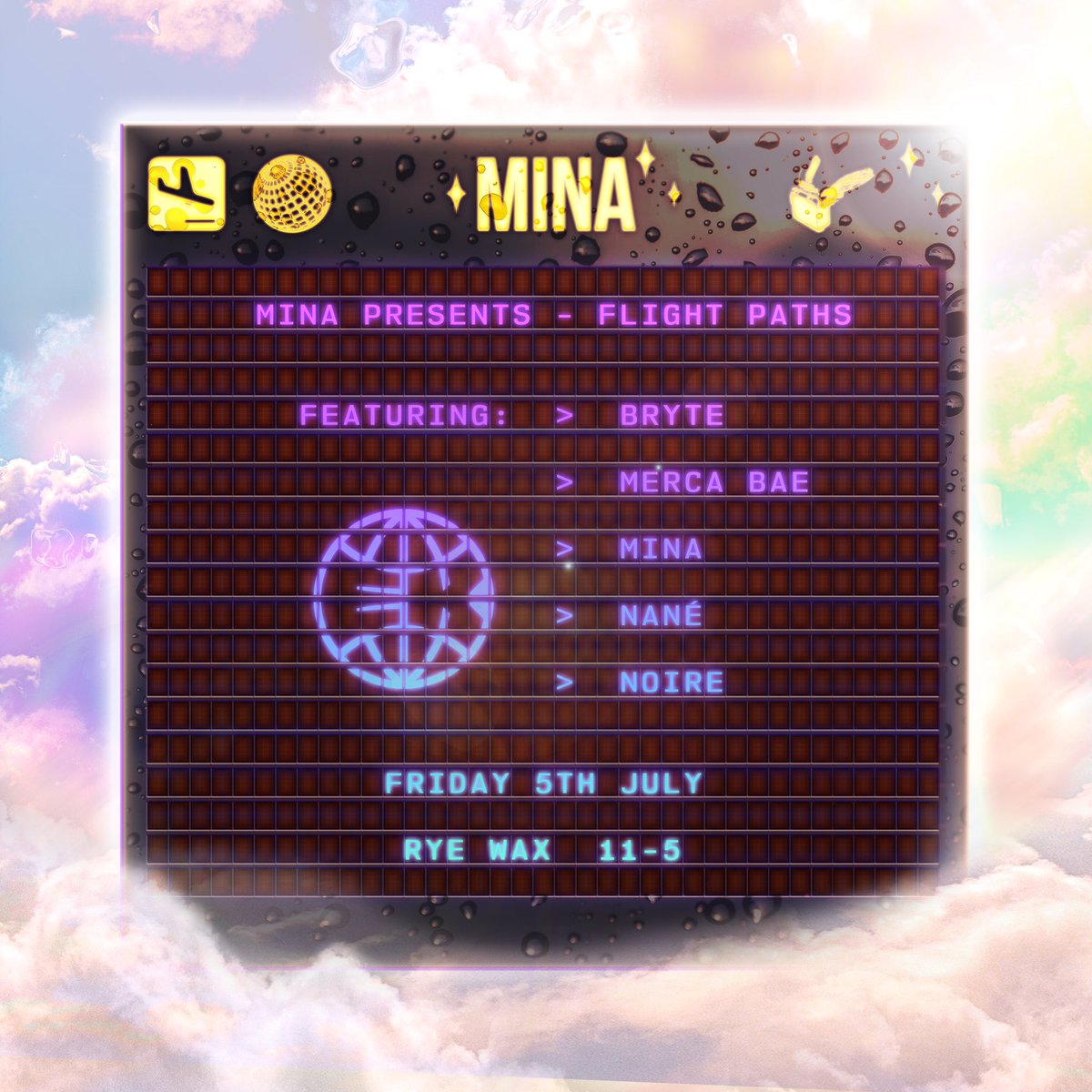so excited to announce I’m throwing a party to celebrate my album on July 5th at <a href="/Ryewax/">Rye Wax</a> !

With: 

<a href="/bryte_music/">Bryte</a> 🇬🇭 
<a href="/merca_bae/">místico</a> 🇪🇸 
<a href="/la_nane_mc/">Nané</a> 🇵🇪 
<a href="/NOIRE_UK/">NOIRE</a> 🇬🇧 

It’s gonna be a mazza 🌍

Grab early bird tickets below:
Bit.ly/flightpathsldn