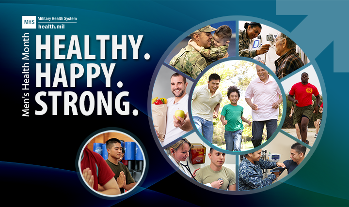 DoD_DHA's tweet photo. Attention Men! Are you ready to get #HealthyHappyStrong? Early detection and timely treatment of diseases and injury can lead to improved health and readiness. This month, follow @MilitaryHealth for #menshealth tips and resources just for you.

https://t.co/XgguR4jHZV https://t.co/VYg9meFOMB