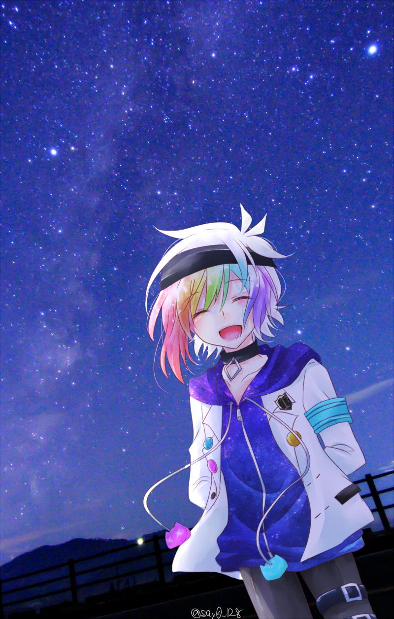 沙夜 低浮上 わさびファンアート あの時みたいに 流れ星が見れるといいね 星空は素材お借りしました T Co Iafoioafoc Twitter