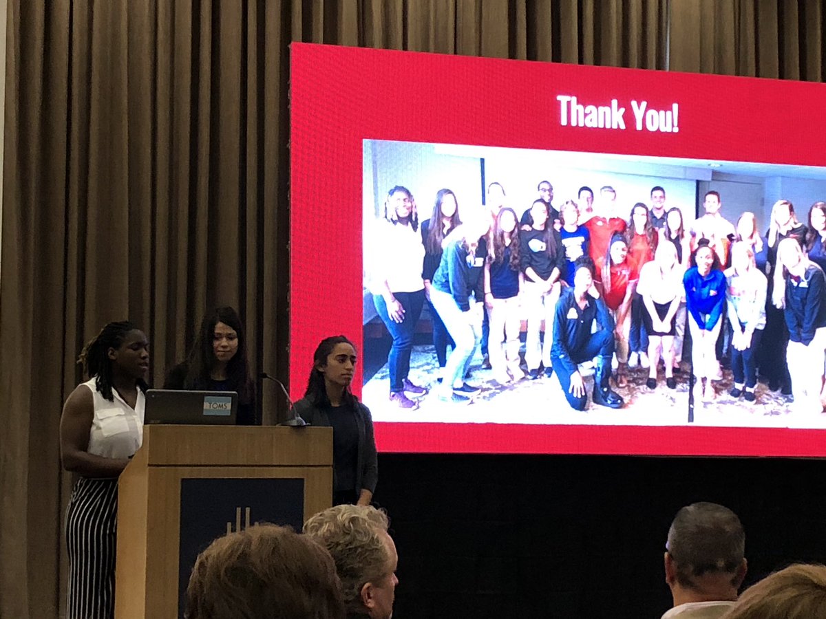OVC student-athletes presenting to attendees at this year’s OVC Spring Meetings. 

Thanks to Jade Bleskey (UTM), Jocelyne Mendoza (EIU) and Amani Taylor (TSU). 

<a href="/theOVCSAAC/">OVC SAAC</a> | #OVCinspires