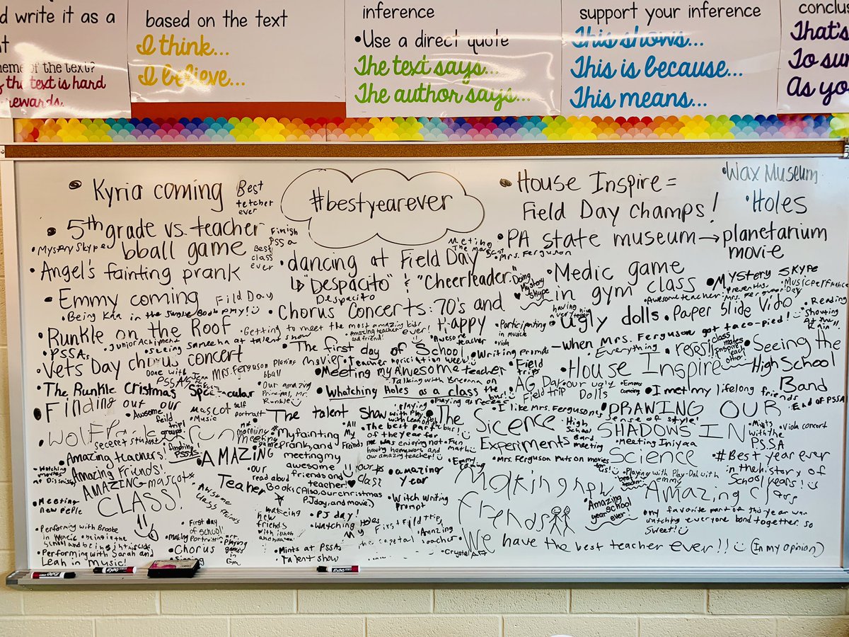 MrsFergusonCV's tweet photo. Who knew such an easy board would spark so much excitement?! So fun to see their favorite memories from the year...a few at my expense 😆@WC_WolfPack #bestyearever https://t.co/MqwBGjNoRy