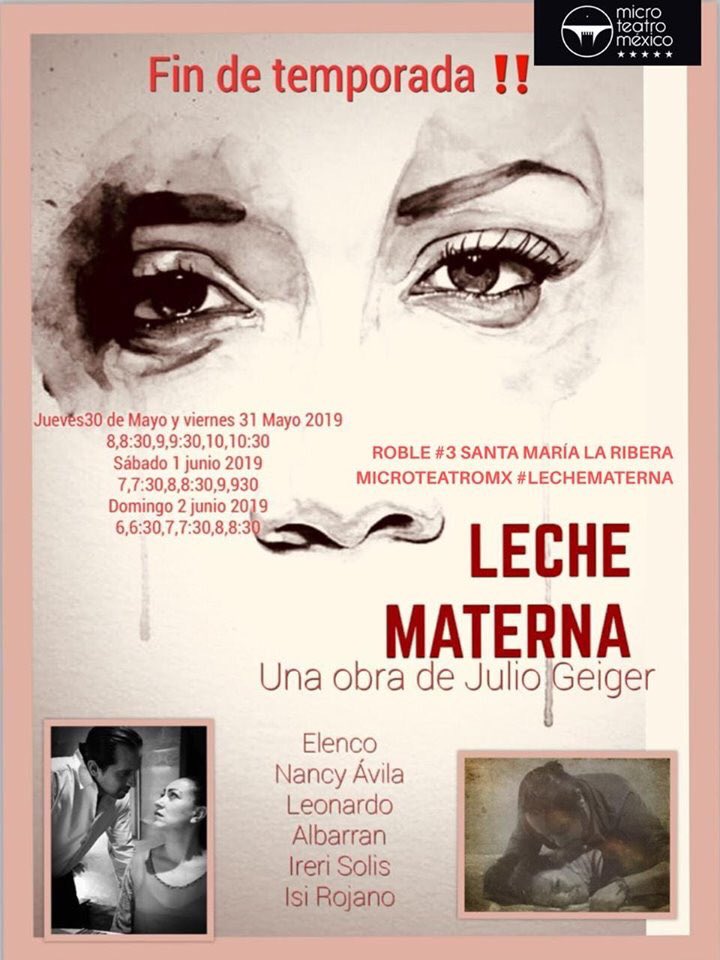 avilanan's tweet photo. Leche materna Microteatro sala 5
Hoy $60 las doy todas‼️‼️‼️#apoyemosalteatro#mipasion #findetemporada @MicroTeatroMex @juliogeiger @Sol_Ireri @IsiRojano @lechematernamtm https://t.co/rQyLyxQFF0