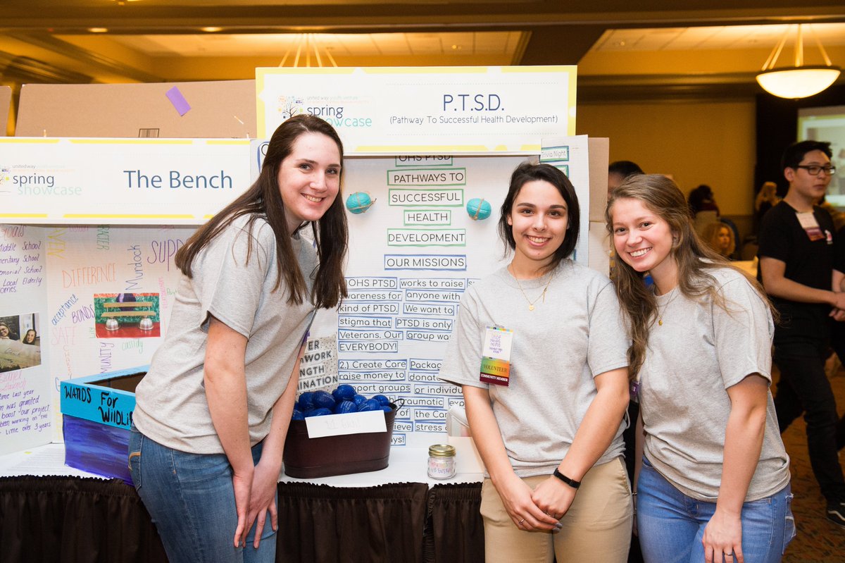 YouthVentureNCM's tweet photo. Pathway to Successful Health Development (PTSD), launched a few years ago.  After learning about the issue of PTSD within their psychology class, the girls of this Venture decided that they wanted to not just learn about this important subject, but do something more to help. https://t.co/bptBHabWIu