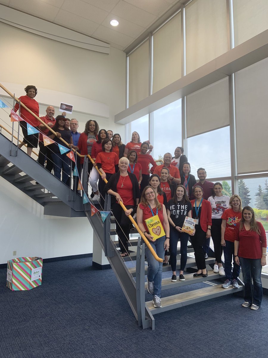 TreeLifeCan's tweet image. We celebrated #raptors day in our Mississauga office by dressing in our Toronto Raptors attire and organizing a food drive to support @EdenFood4Change #GoRaptors #WeTheNorh 🏀