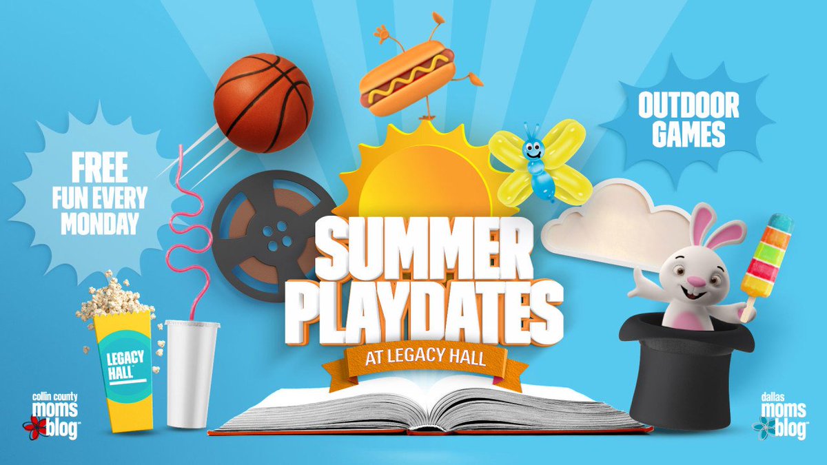 dallasmoms's tweet photo. Join us and @legacyfoodhall, starting Mon. 6/3 from 10a-12p for their Summer Playdates. Enjoy FREE, family-friendly entertainment EVERY Monday, all summer. #ad #LHsummerplaydates #legacyfoodhall  https://t.co/w0WdifAI5z https://t.co/sK391LPjkp